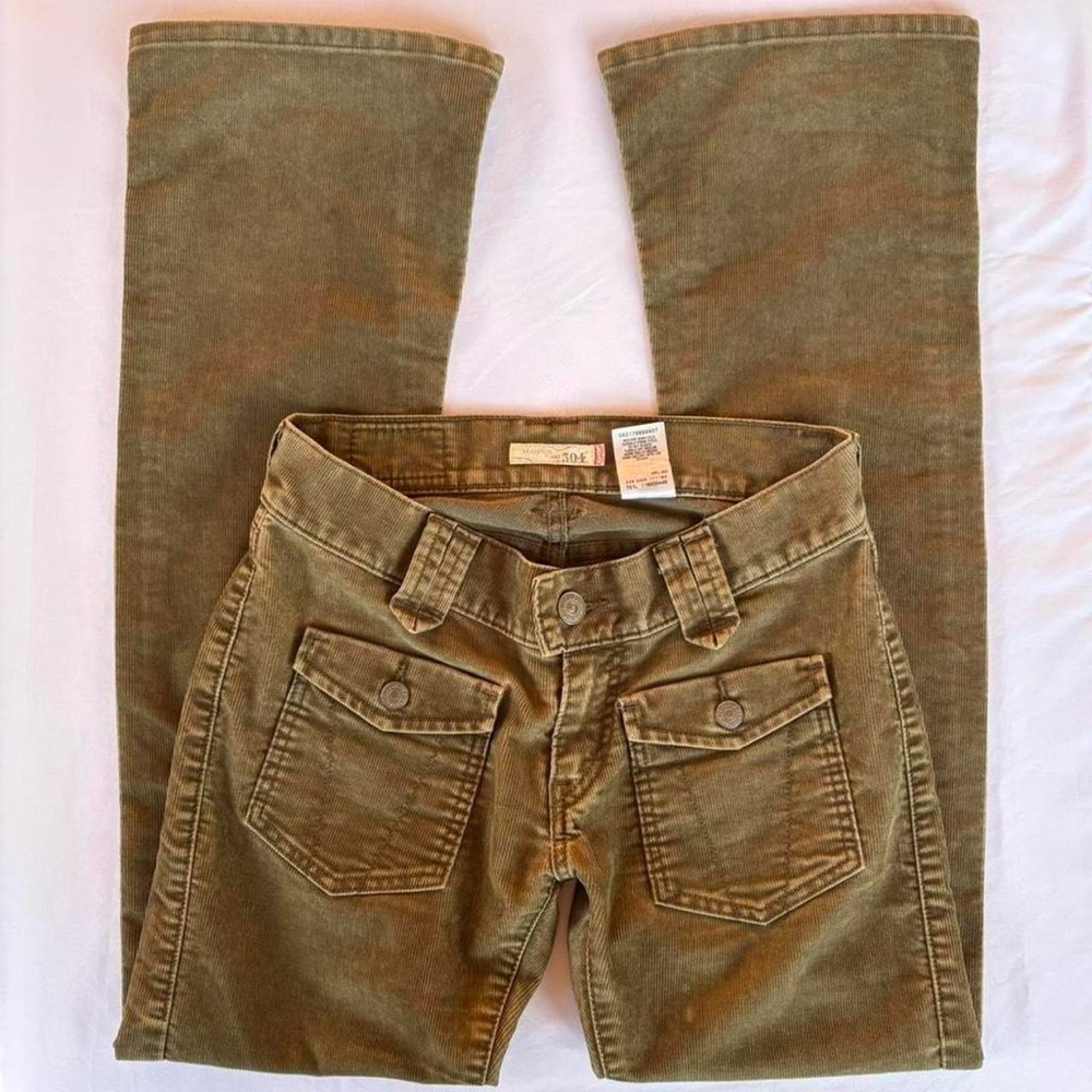 Women’s Olive Green Corduroy Jeans